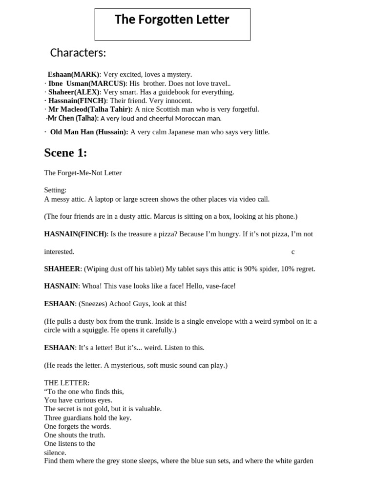 The Forgotten Letter by Shaheer Again | PDF
