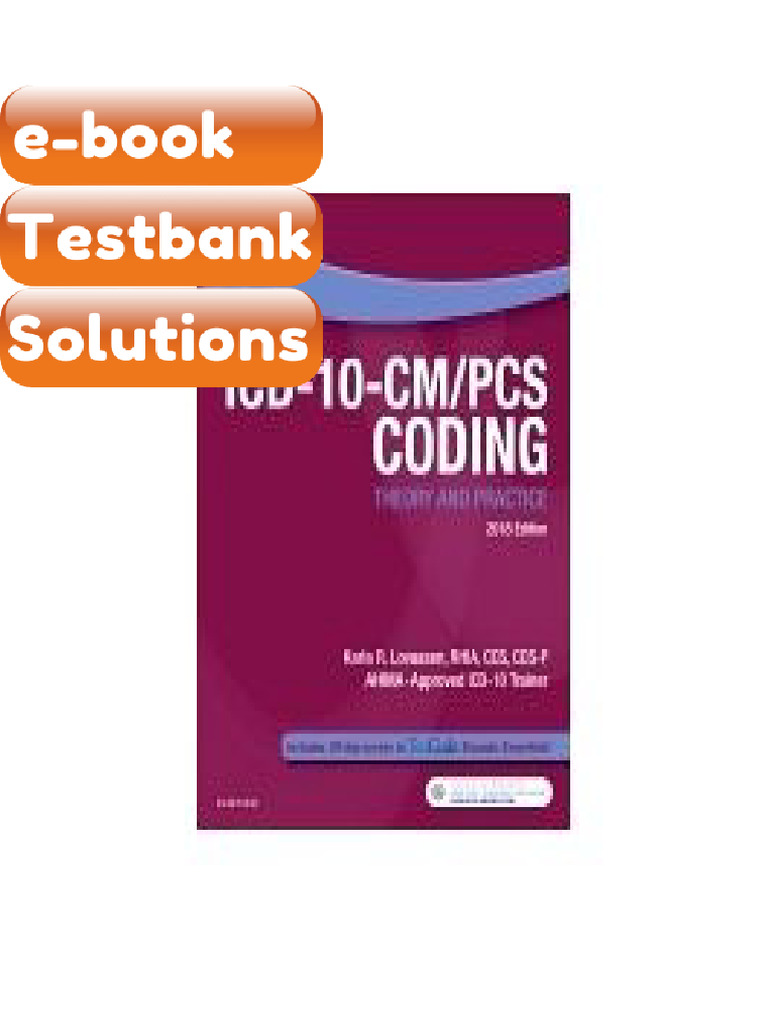 ICD10CM PCS Coding 2018 Edition by Lovaasen E-book Testbank Solutions ...