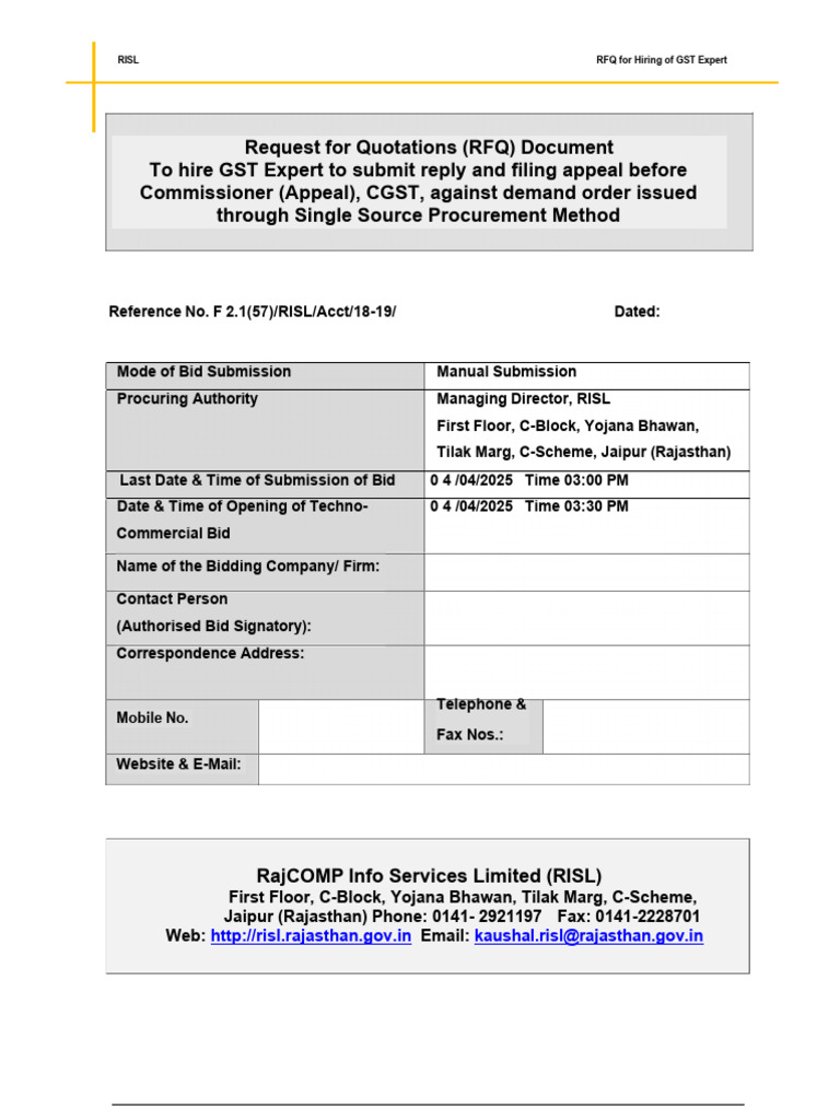 RFQ KeshavNew010425 | PDF | Aiding And Abetting | Request For Proposal