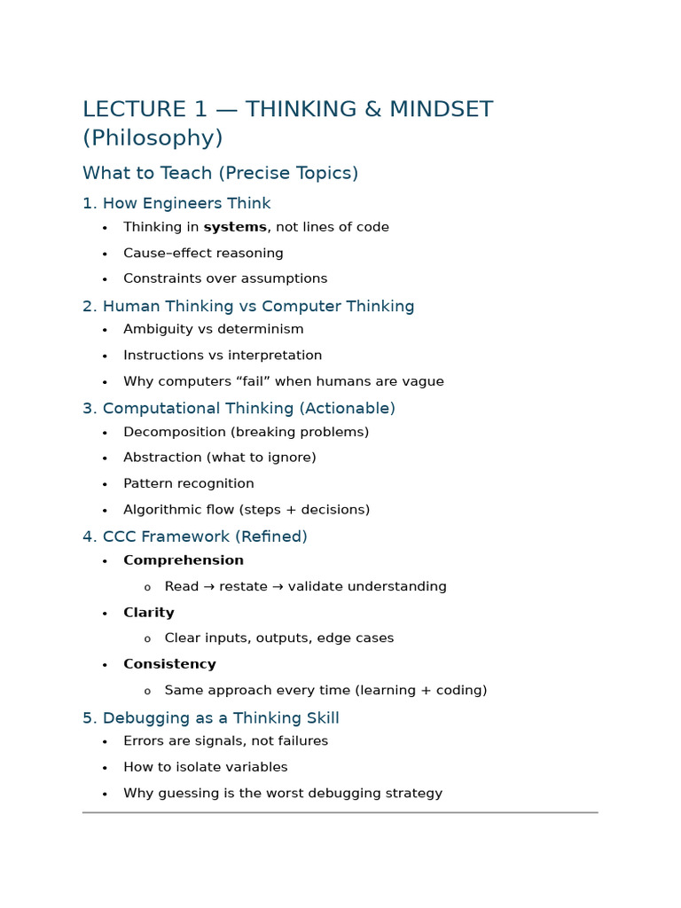 Learning Plan | PDF | Thought | Computer Programming