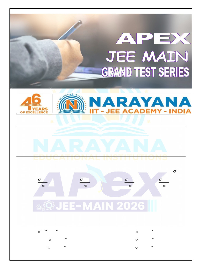 23 01 2026 - SR Star - A & Apex, All Iits - Jee Main Model - gtm-23 ...
