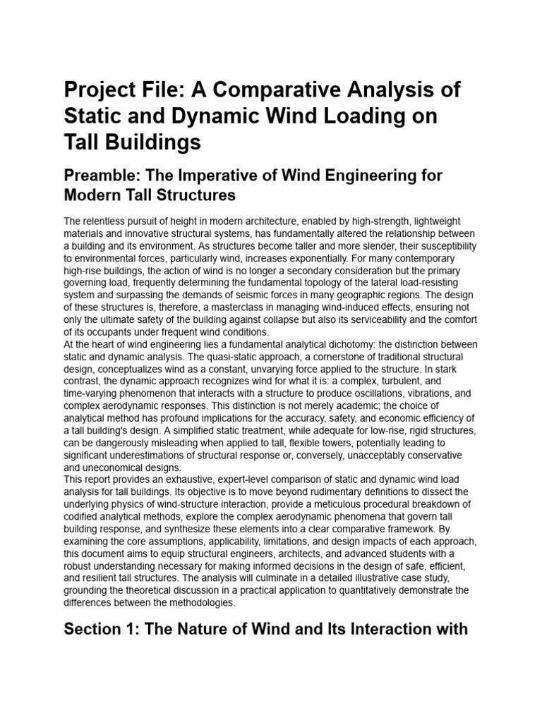 Static vs. Dynamic Wind Loads On Buildings | PDF | Computational Fluid ...