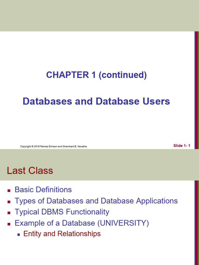 2. Database Users and Approach_Ch1-2 | PDF | Databases | Data Model