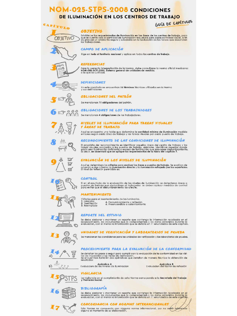 NOM 025 Guía de Capítulos | PDF