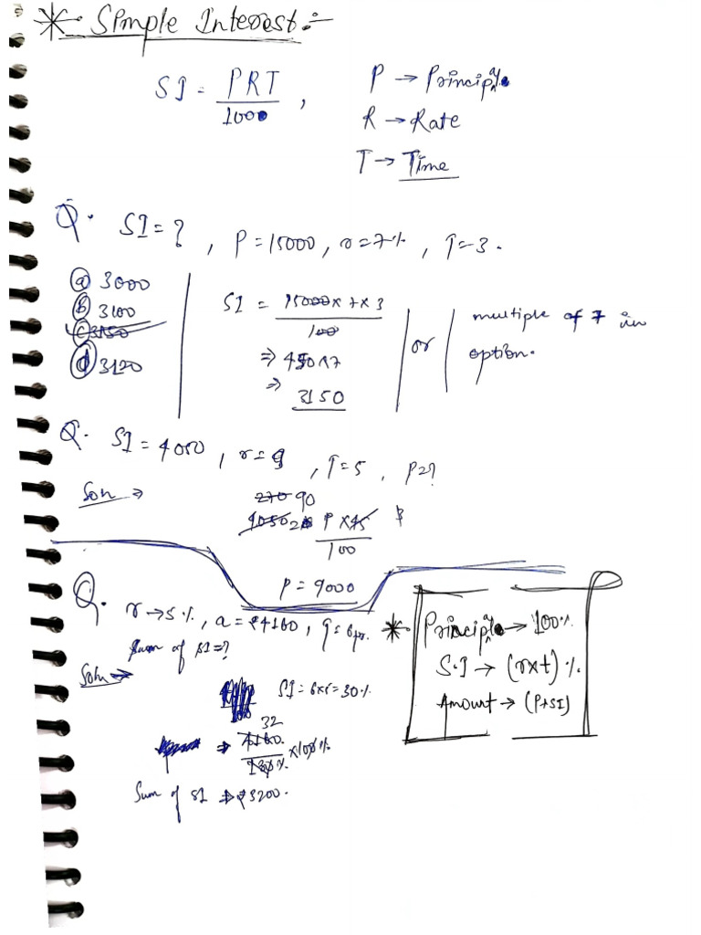 Simple Interest Notes | PDF