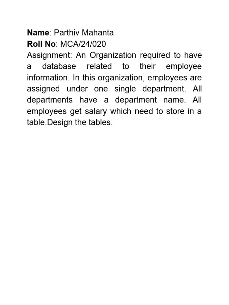 Assignment | PDF