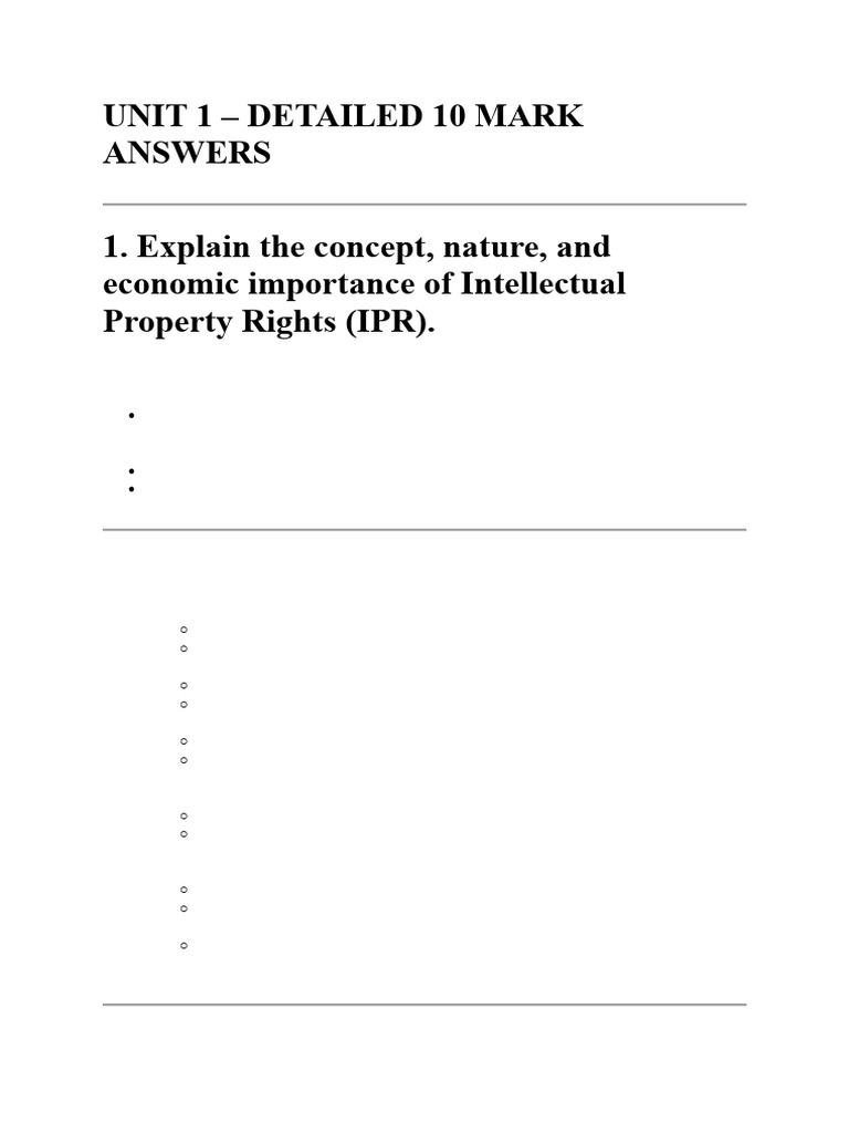 Ipr All Units | PDF | Intellectual Property | Copyright Infringement