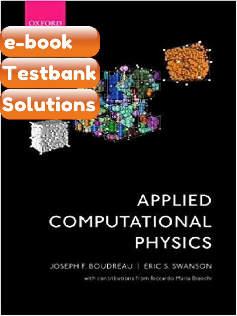 Testbank Applied Computational Physics by Joseph F Boudreau Eric S ...