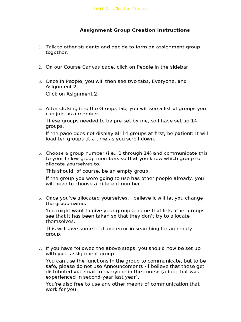 Group Creation Instructions-1 | PDF