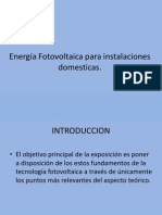 Energía Fotovoltaica para Instalaciones Domesticas