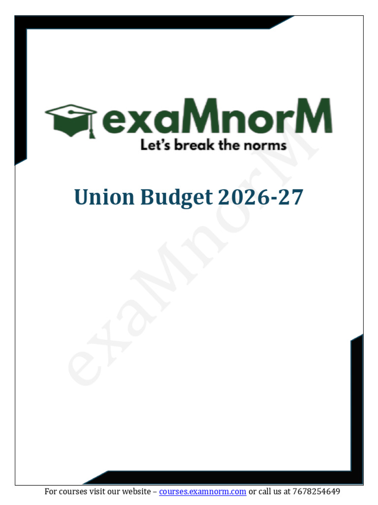 Union Budget 2026-27 | PDF | Textiles | Government Budget Balance