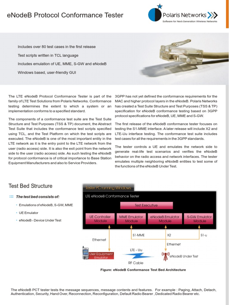 eNodeB Protocol Conformance Testing | PDF | Communications Protocols ...