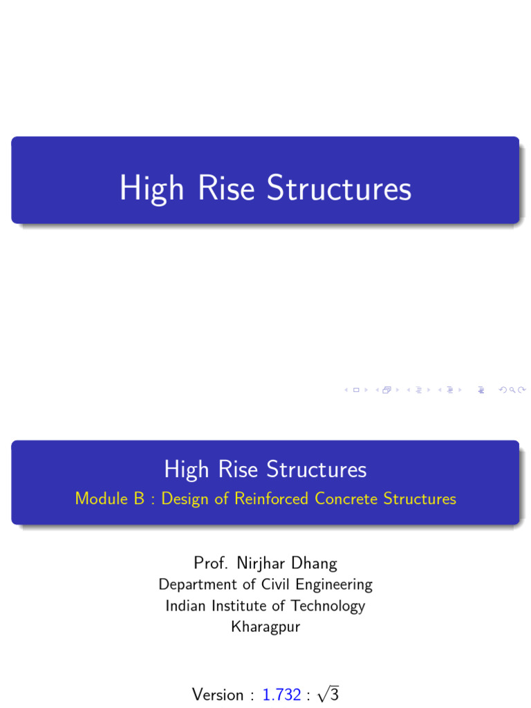 Lecture HighRise Module B2 01a is 456 | PDF | Bending | Deformation ...