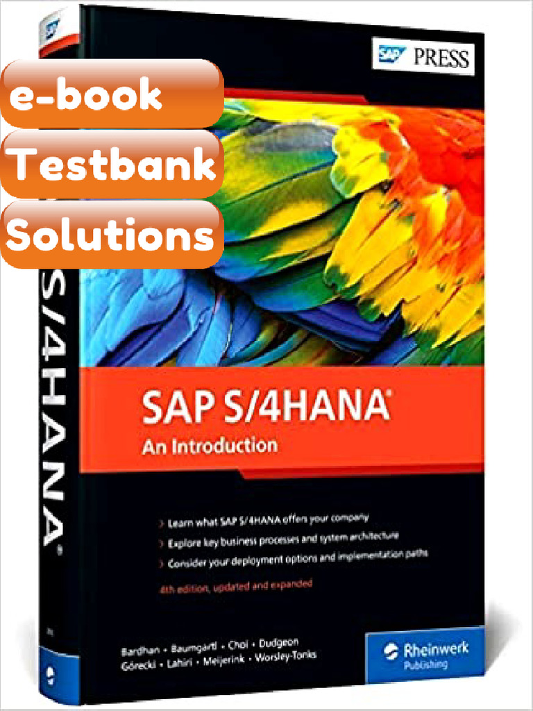 Testbank SAP S4HANA an Introduction 4th Updated and Revised by Devraj ...