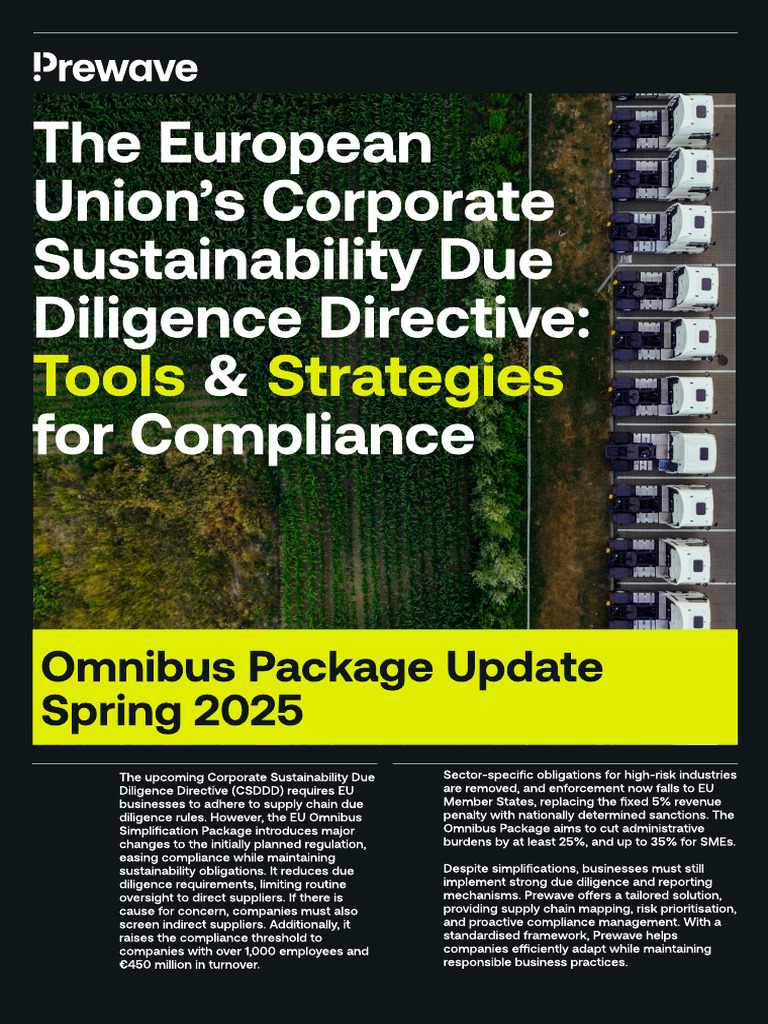Prewave - 2503 - WP - EU CSDDD - OmnibusUpdate - EN | PDF | Supply ...