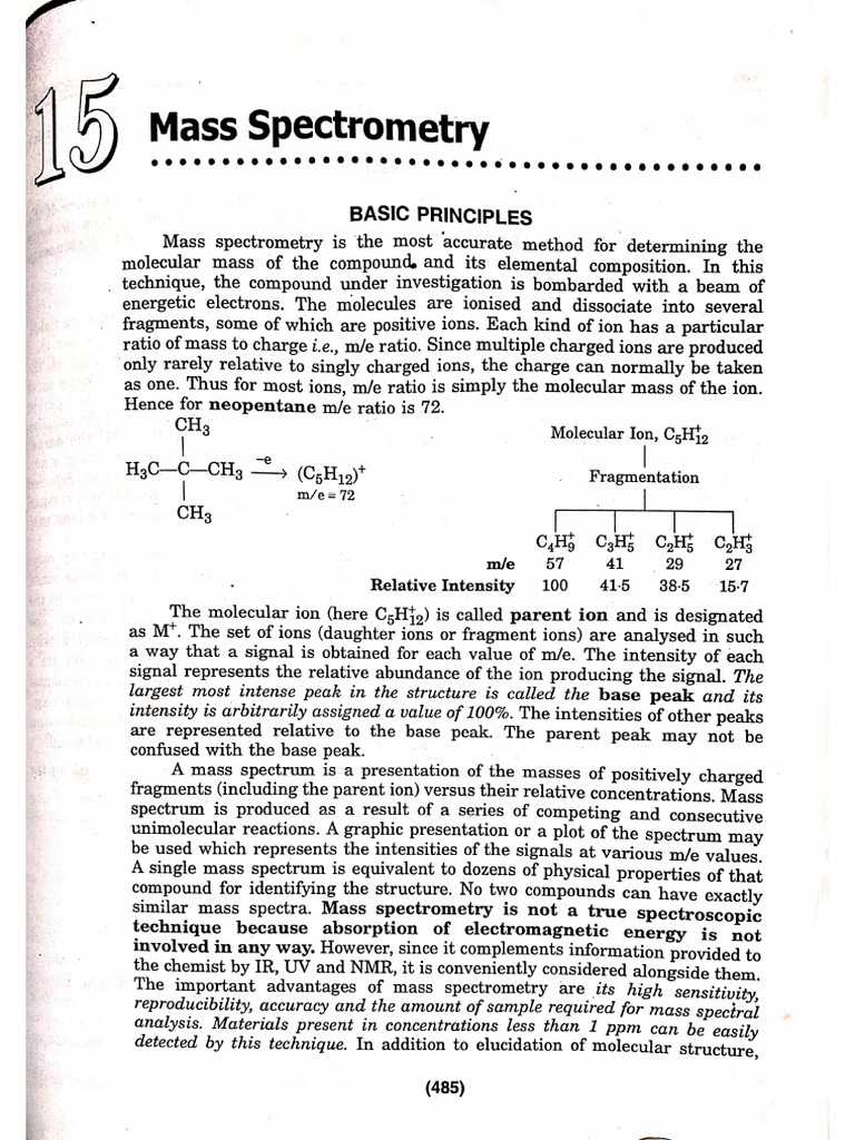 Mass Spectrometry (H.kaur) | PDF