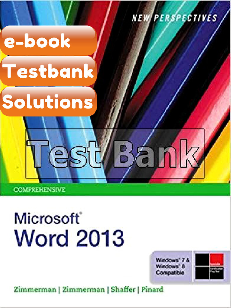 Testbank New Perspectives on Microsoft Word 2013 Comprehensive 1st ...