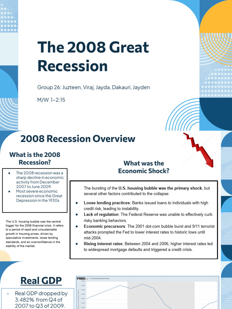 2008 Recession Analysis | PDF | Recession | Great Recession