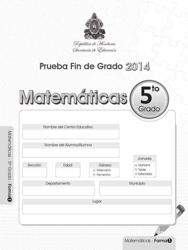 5° Grado. Prueba Fin de Grado | PDF | Hormiga | León