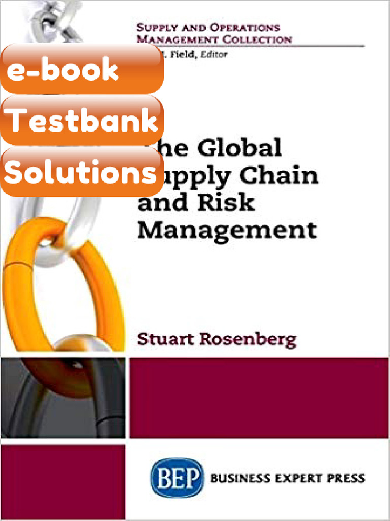 Testbank the Global Supply Chain and Risk Management by Stuart ...