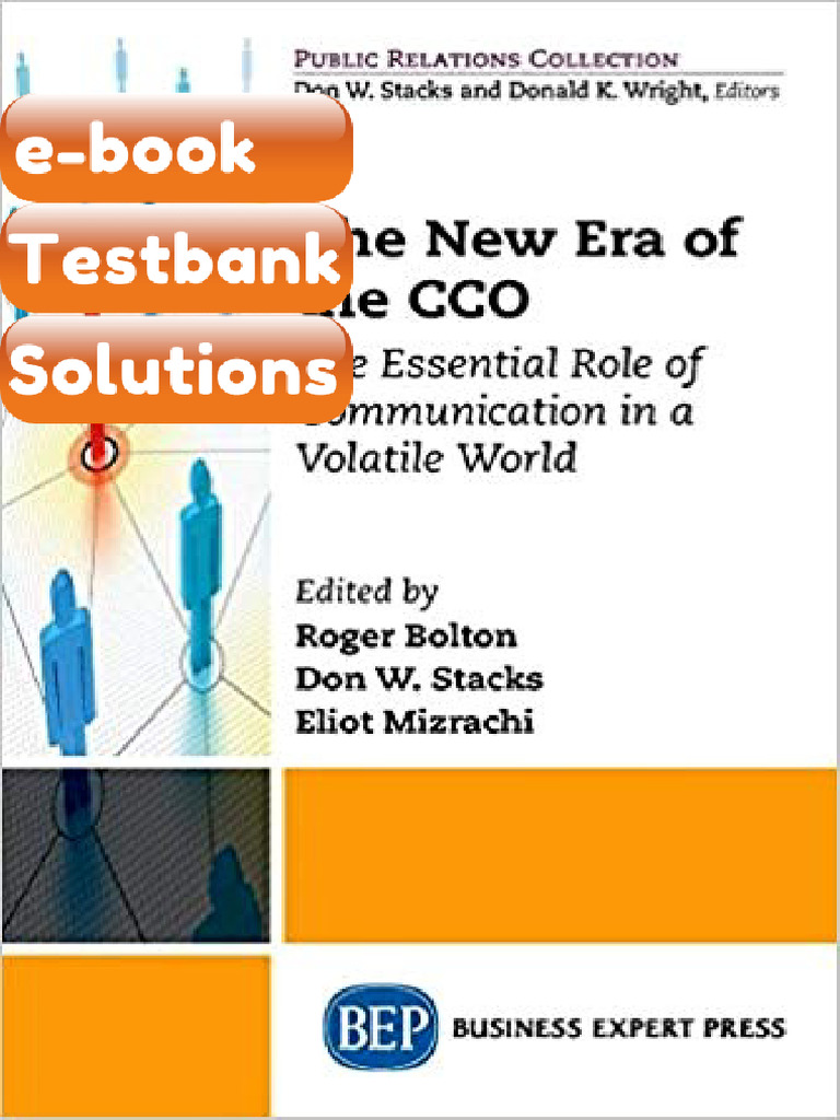 Testbank the New Era of the CCO the Essential Role of Communication in ...