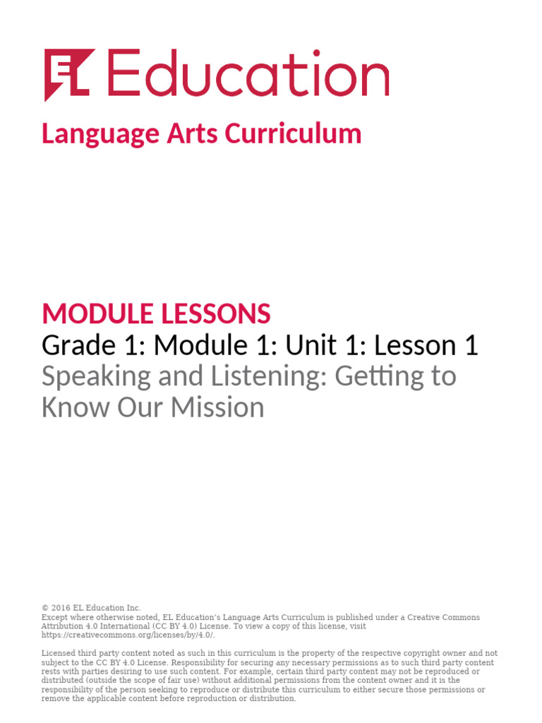 G1M1U1L1 ModuleLessons SupportingMaterials 0419 | PDF | Creative ...