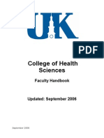 College of Health Sciences: Faculty Handbook