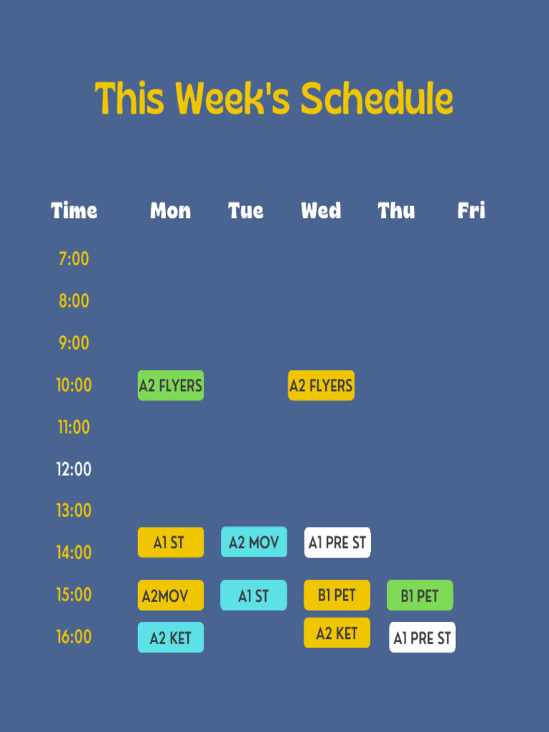 Weekly Schedule Animated Instagram Post | PDF