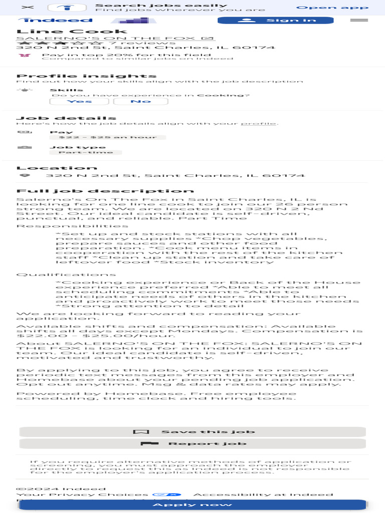 Line Cook - Saint Charles, IL 60174 | PDF | Business