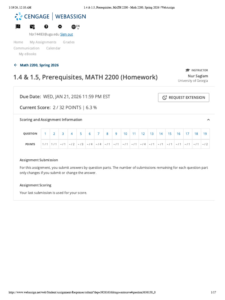 1.4 & 1.5, Prerequisites, MATH 2200 - Math 2200, Spring 2026 ...