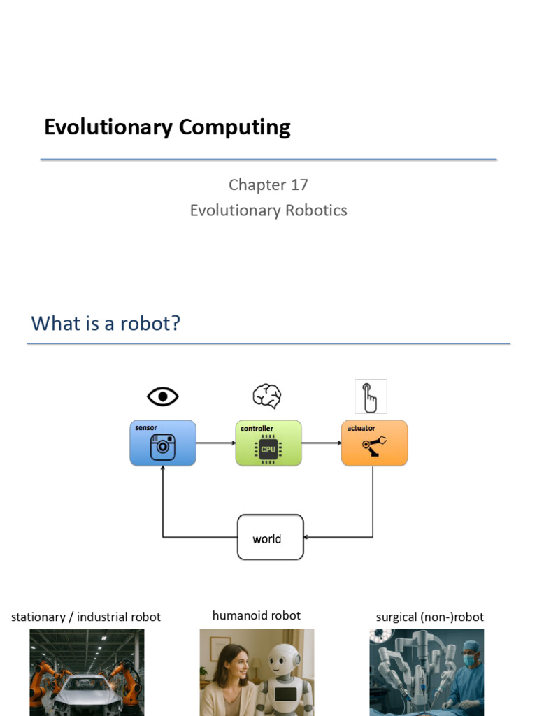 ch17 Evolutionary - Robotics 2025 | PDF | Robotics | Evolution