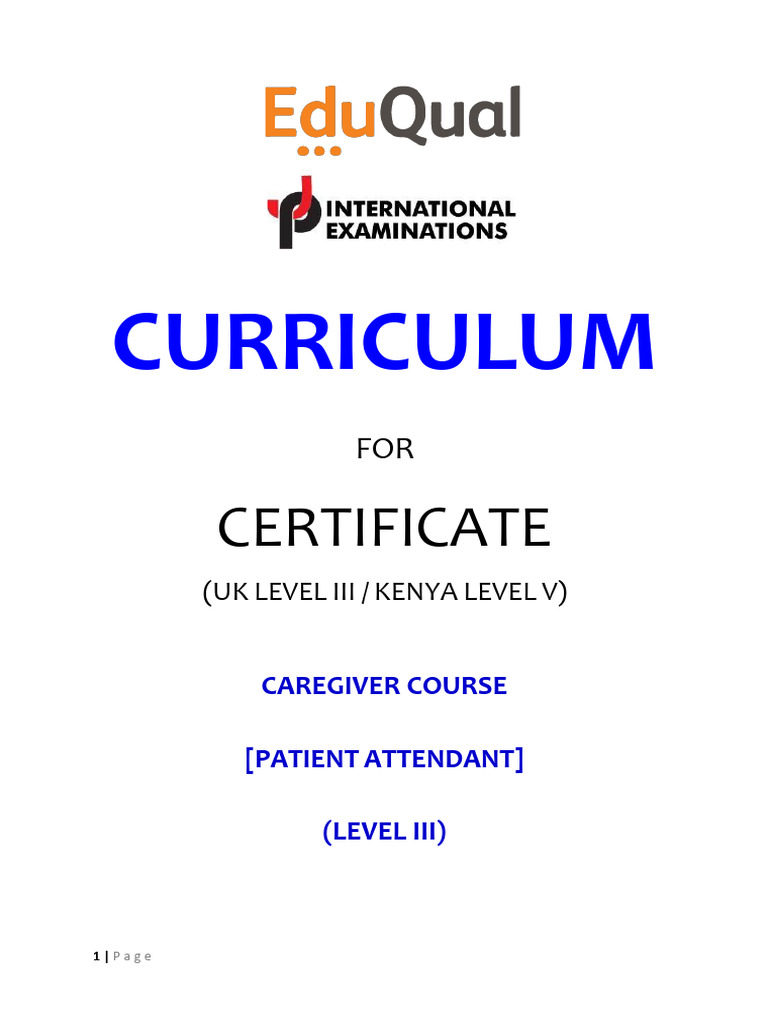 JP 300 Level III Care Givers Course | PDF | Dementia | Psychological Trauma