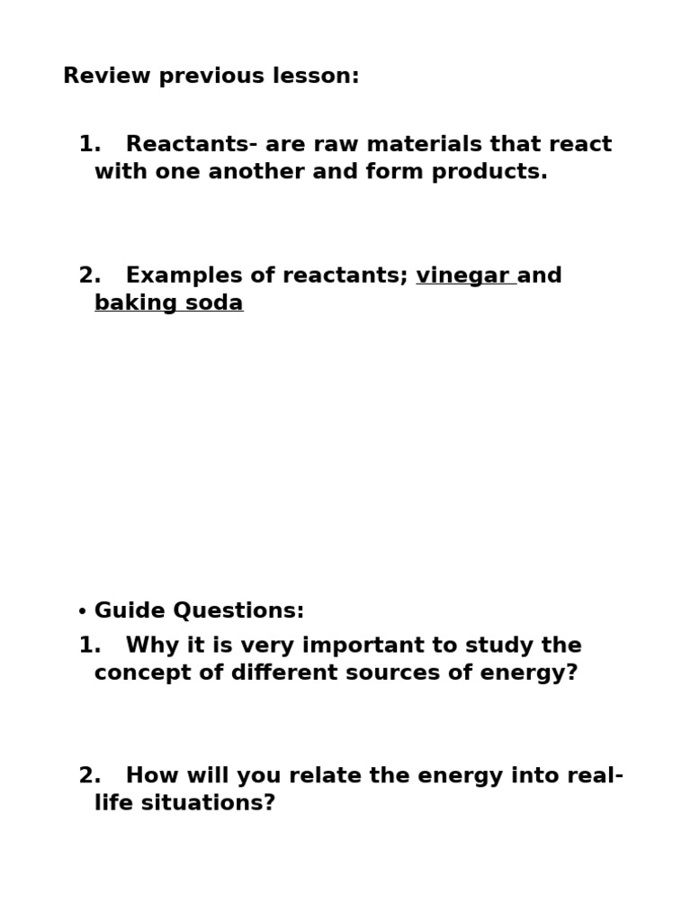 Review Previous Lesson | PDF