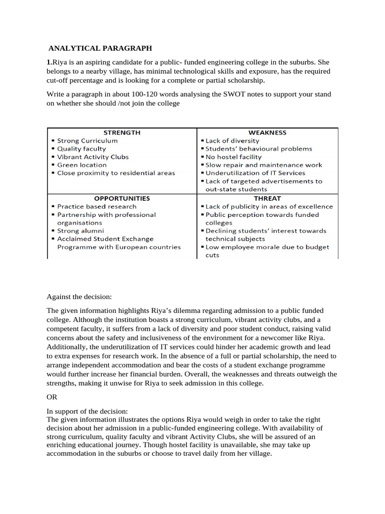 Analytical Paragraph | PDF | Climate Change | Atmosphere Of Earth
