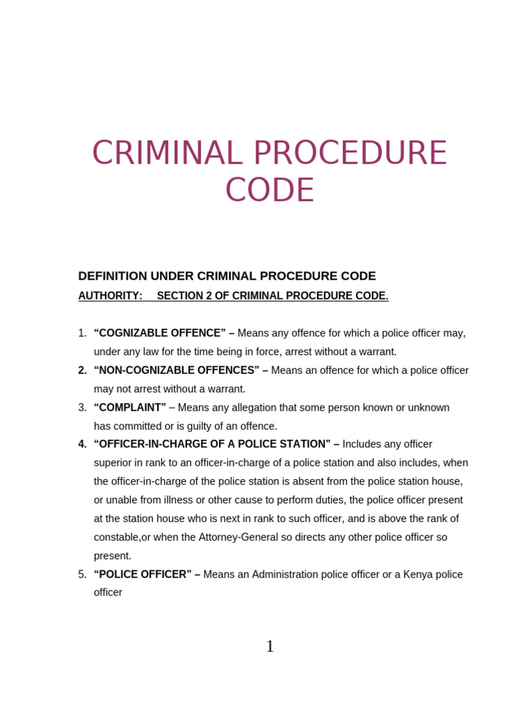 Criminal Procedure Code-2 | PDF | Bail | Arrest