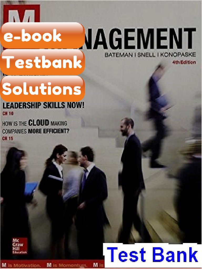Testbank M Management 4th Edition Bateman Ebook Solutions | PDF ...