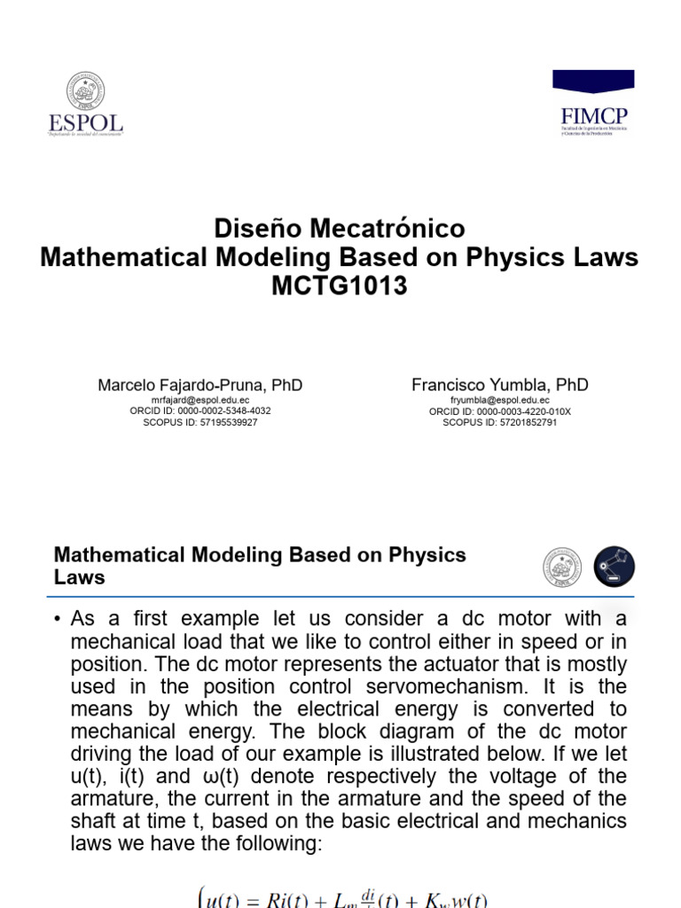 3.1 - Mathematical Modeling Based On Physics Laws | PDF | Force ...