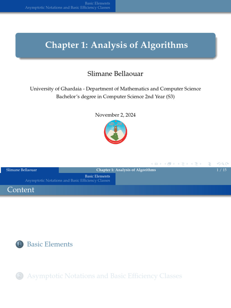 ADS3 Chap1 Analysis Algorithms | PDF | Time Complexity | Summation