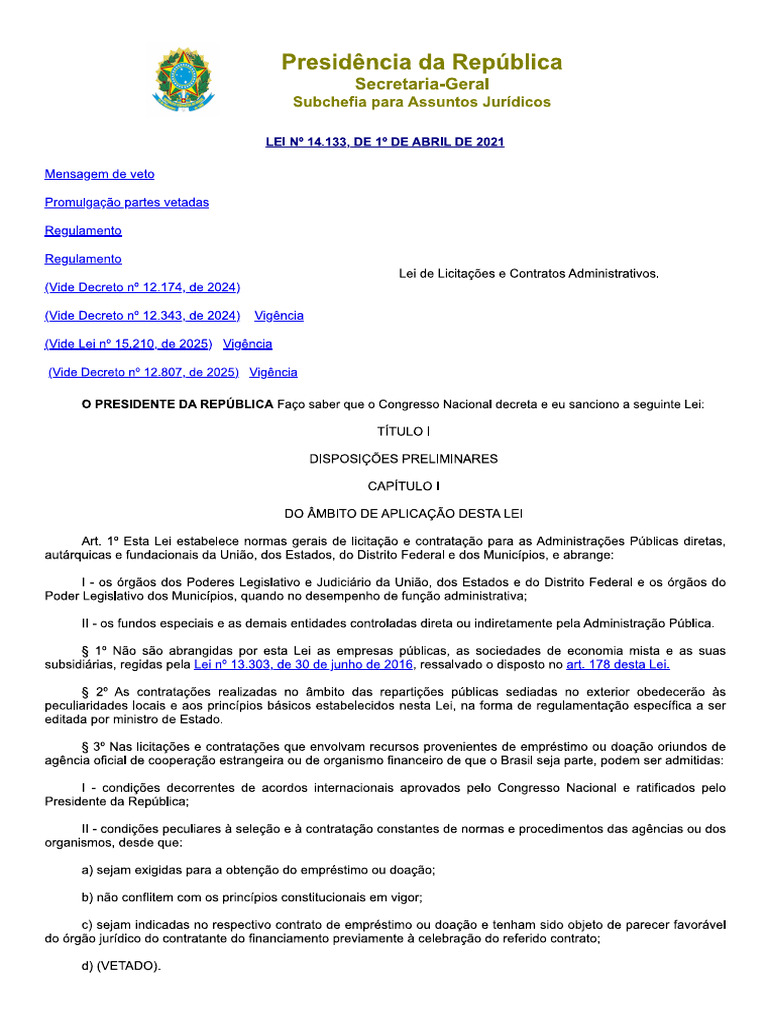 Lei 14133 | PDF