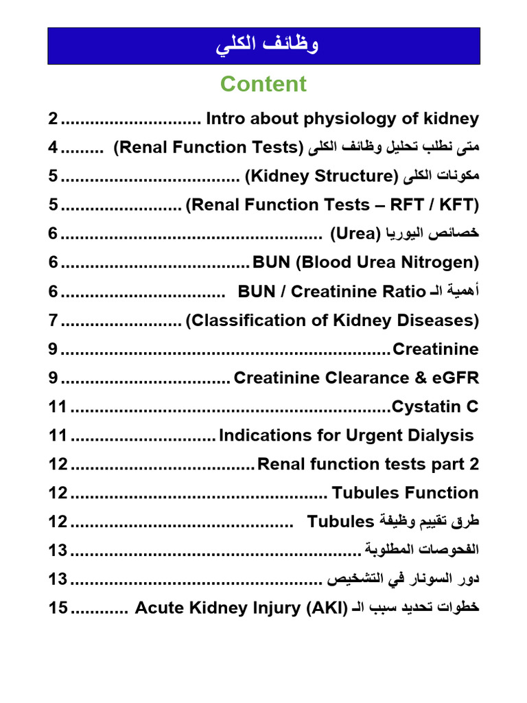 Kidney Function | PDF