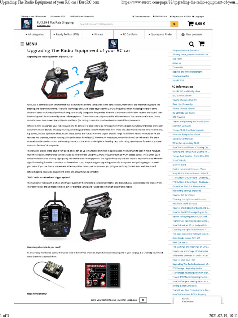 Upgrading the Radio Equipment of Your RC Car | PDF