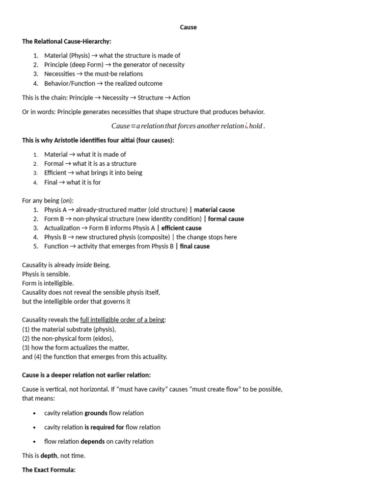 Cause | PDF | Causality | Metaphysics