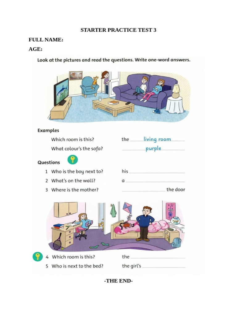 Starter Practice Unit Test 3 | PDF