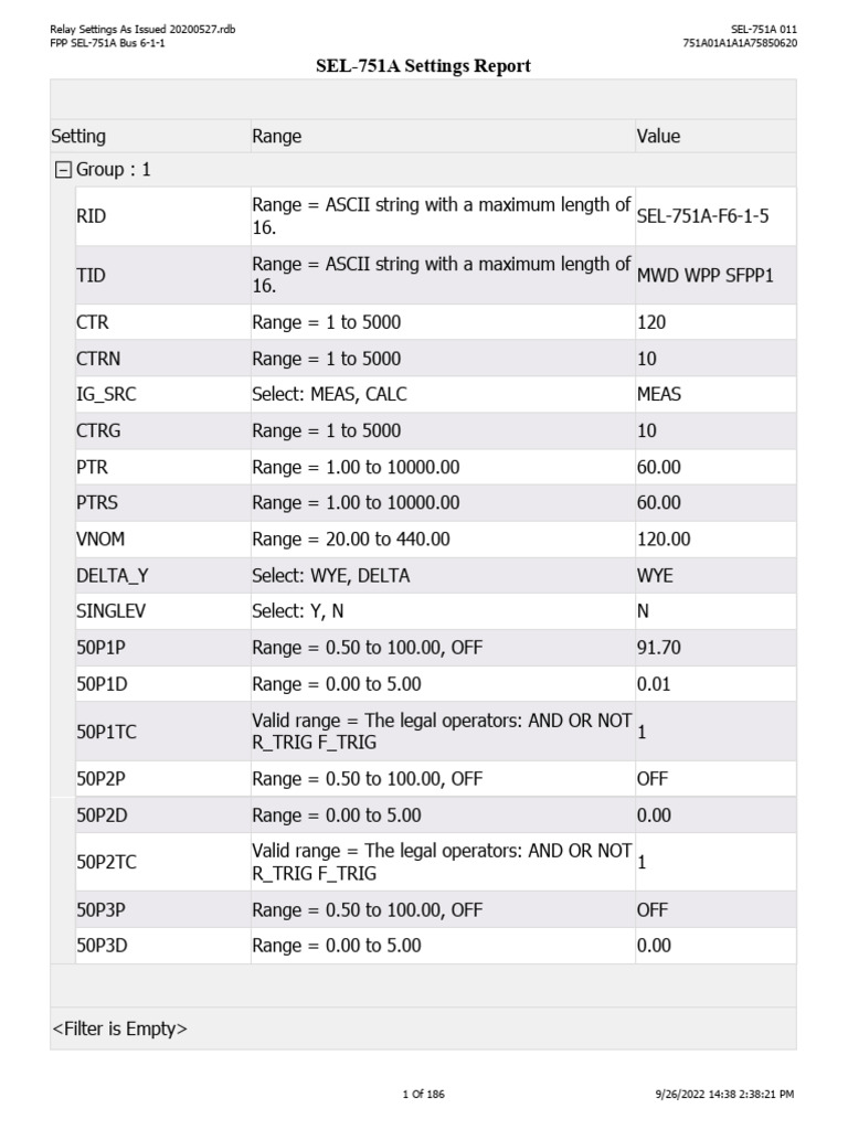 SEL-751A Harmonic Filter Settings | PDF | Electric Public Transport ...