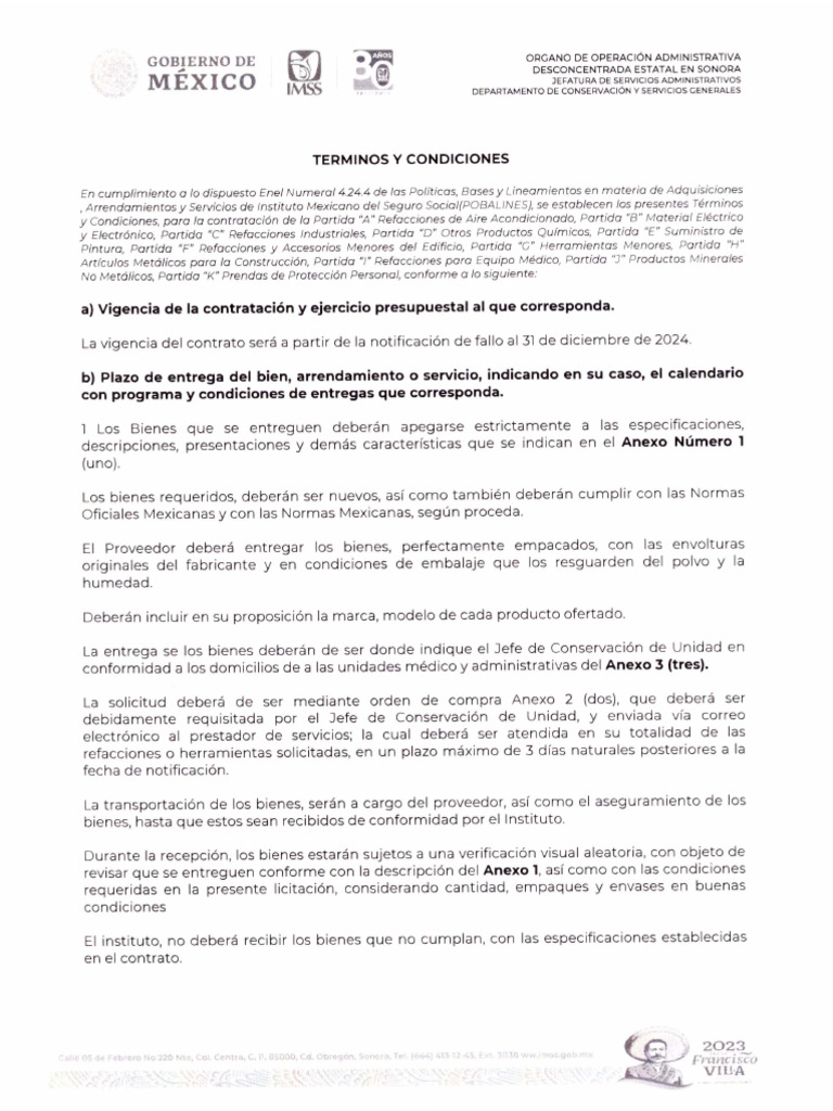 Terminos y Condiciones | PDF