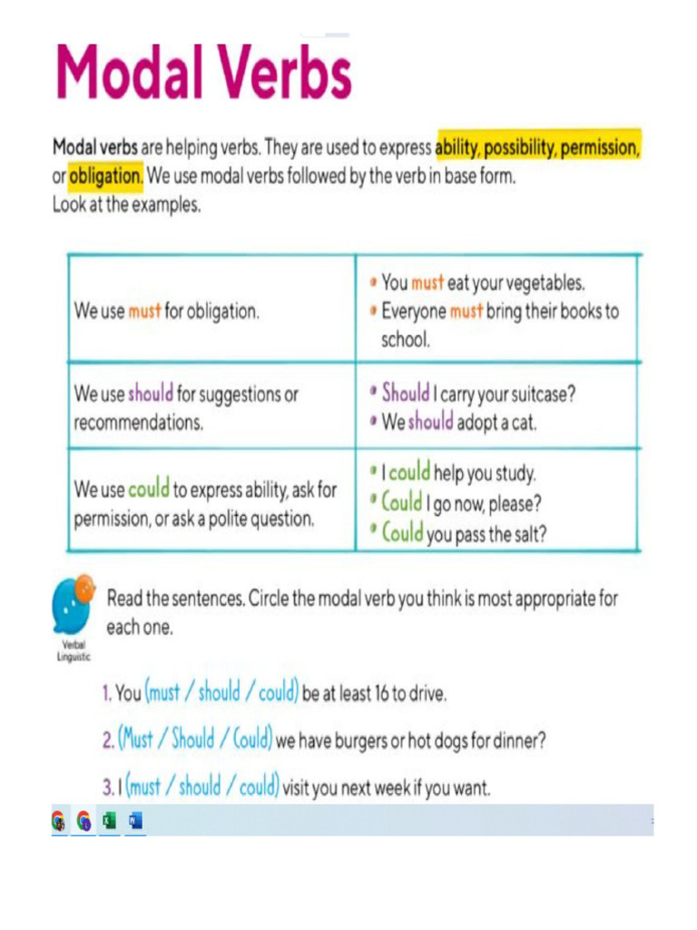 Gerunds, Infinitives, Modal Verbs | PDF