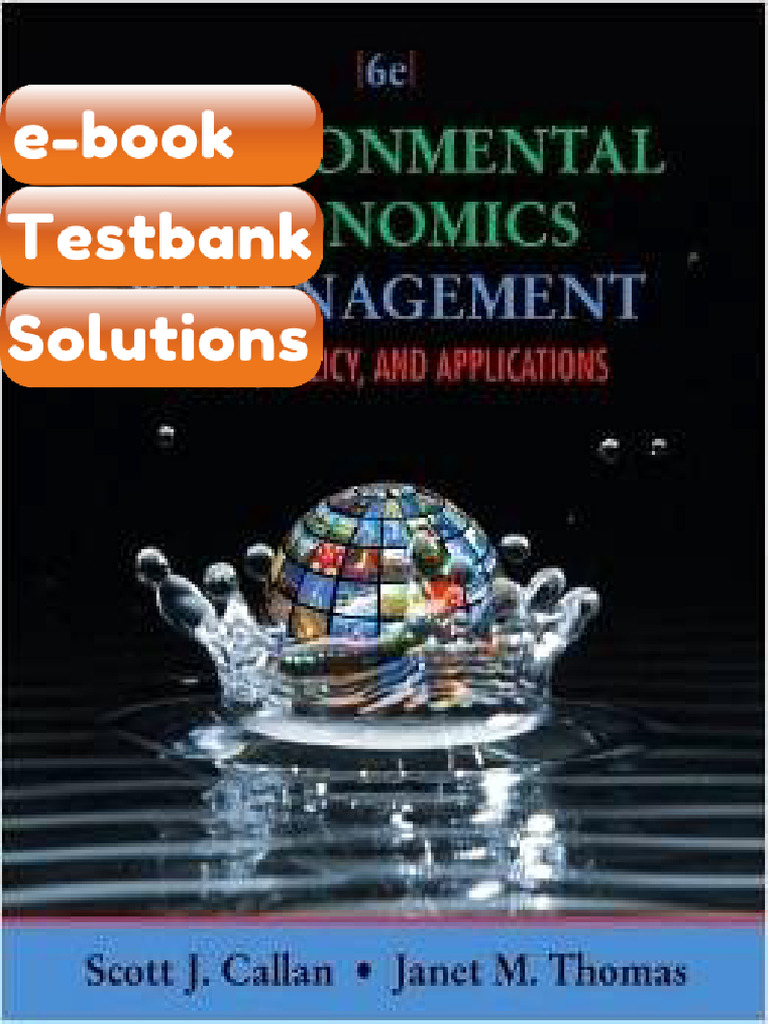 Testbank Environmental Economics and Management Theory Policy and ...