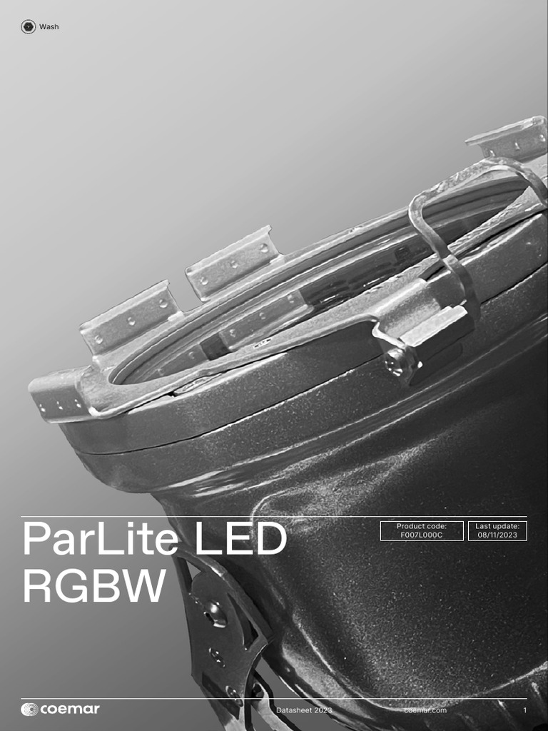 ParLite LED RGBW Datasheet | PDF | Light Emitting Diode | Light