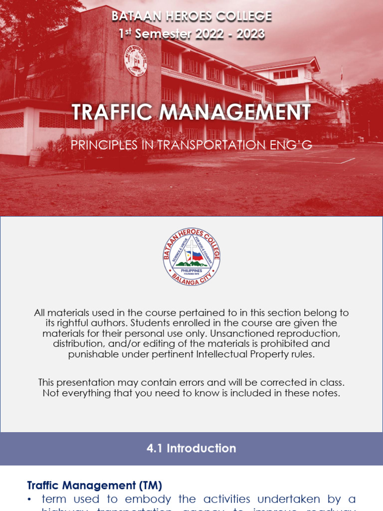 Module 3. Traffic Management | PDF | Traffic | Sidewalk