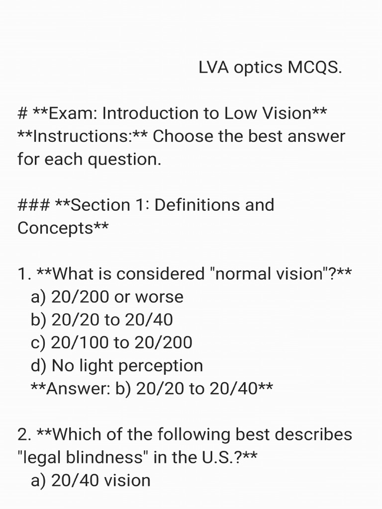 Lva Ptics Mcqs | PDF
